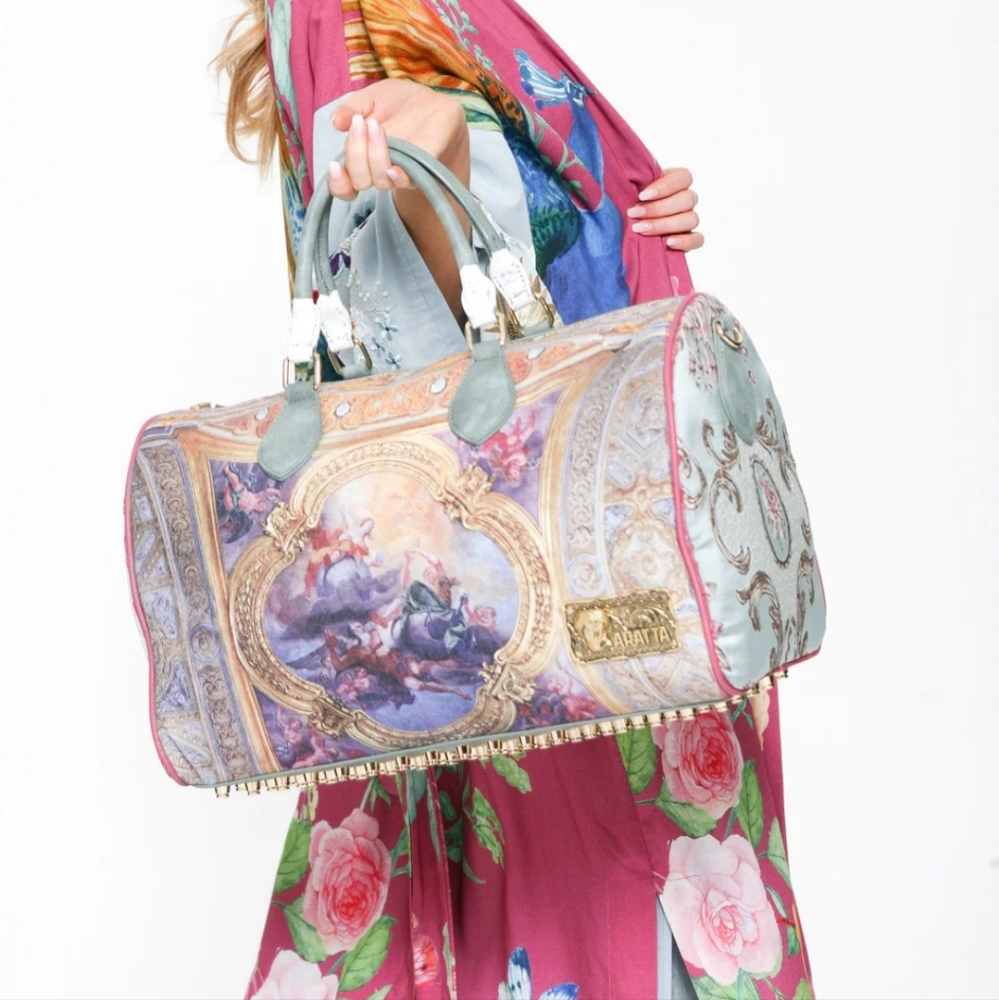 NWT  Aratta LARGE  Teal Renaissance Bag